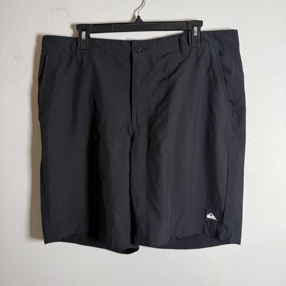 Quiksilver Mens Hybrid Shorts Black Size 36 Amphibian Boardshorts Stretch 9 Inch